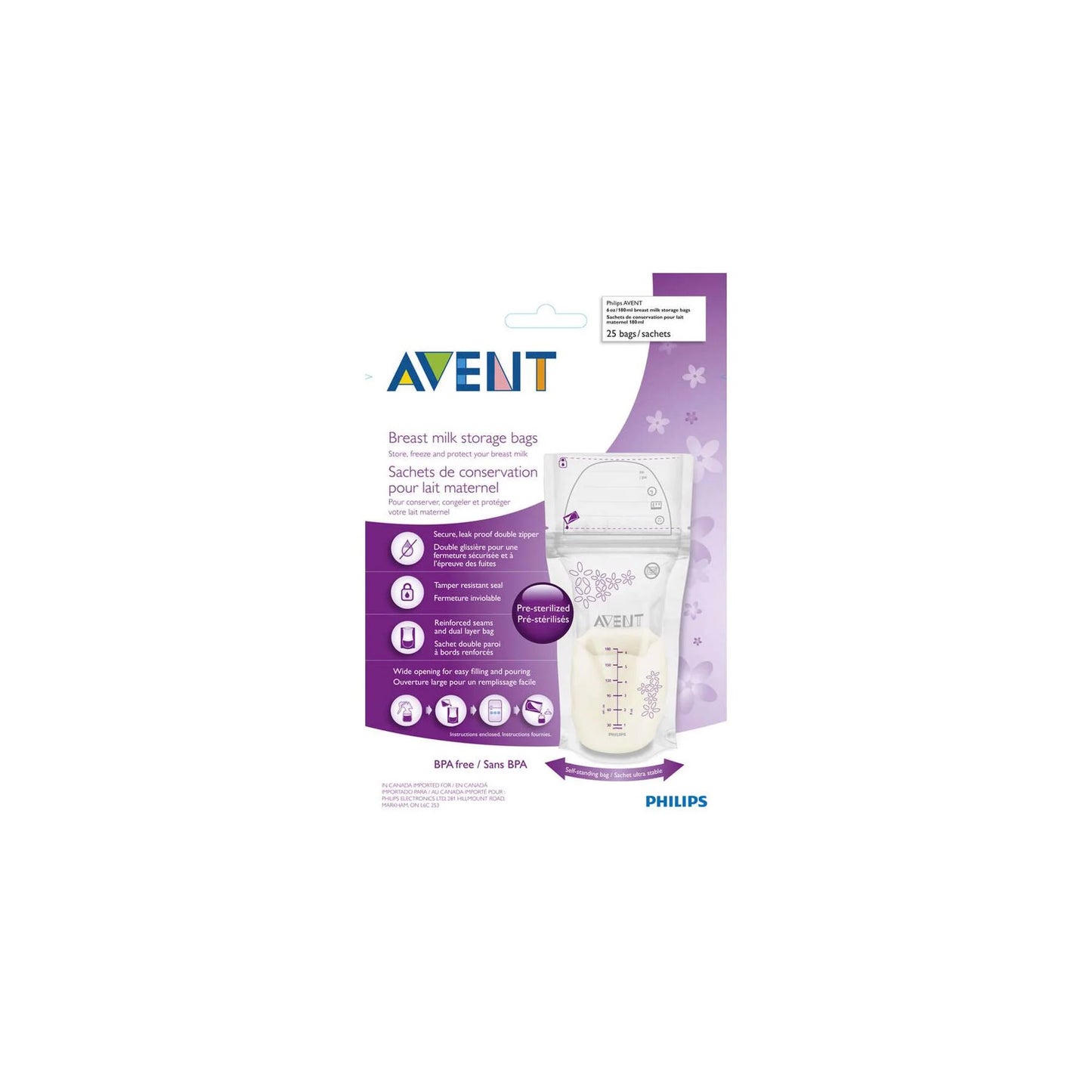 Bolsas de Armazenamento de Leite - 180ml